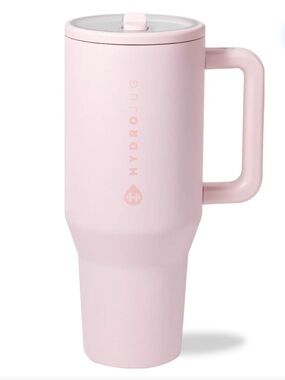 HydroJug Light Pink Travel Mug with Handle and Lid 40 oz